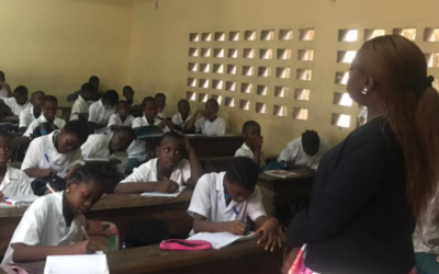 Teaching virtues in a school in Douala